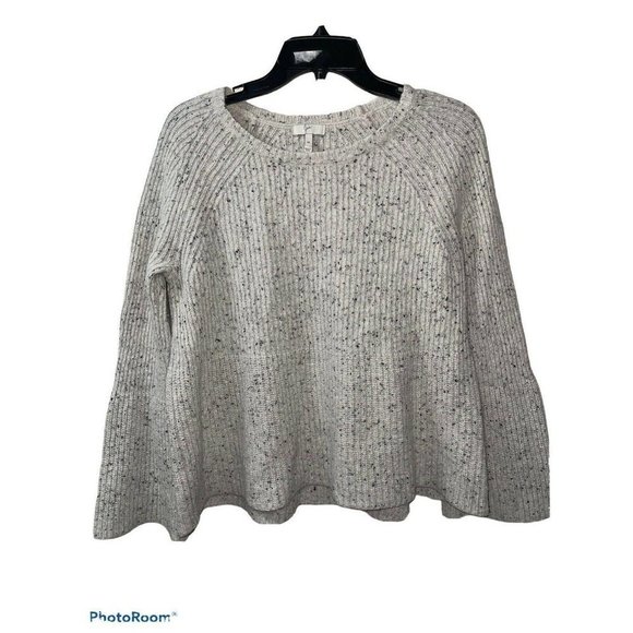 Joie Sweater Bell Sleeve Wool Blend Speckled Knit - Picture 1 of 9